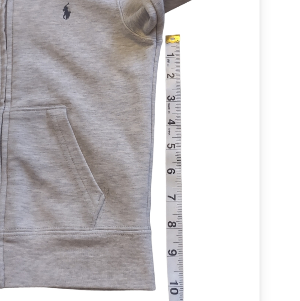 Ralph Lauren Polo Authentic hoodie zip front .sz S 5 kids blue label - Picture 4 of 8